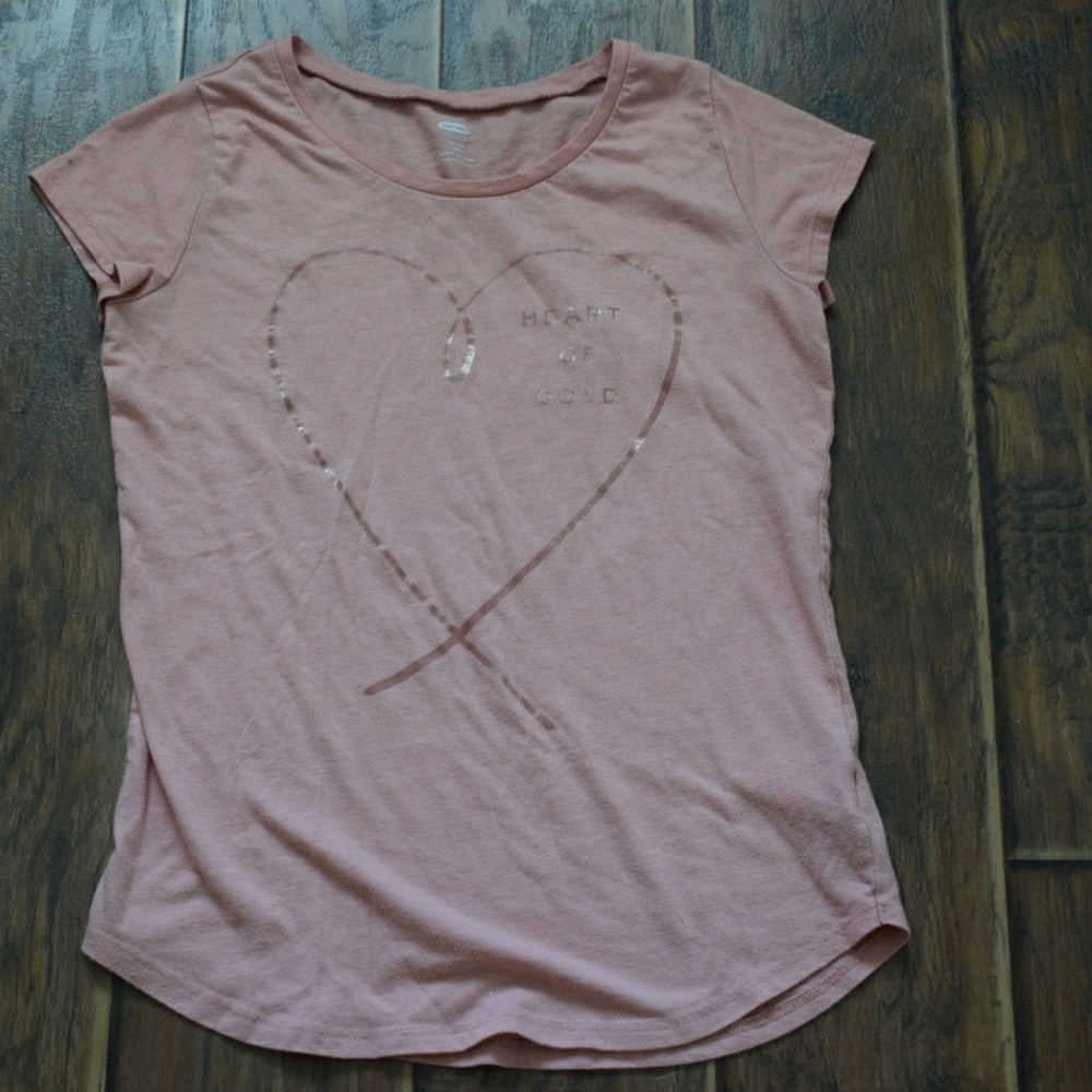 Old Navy Girls Graphic Tee Pink/Salmon